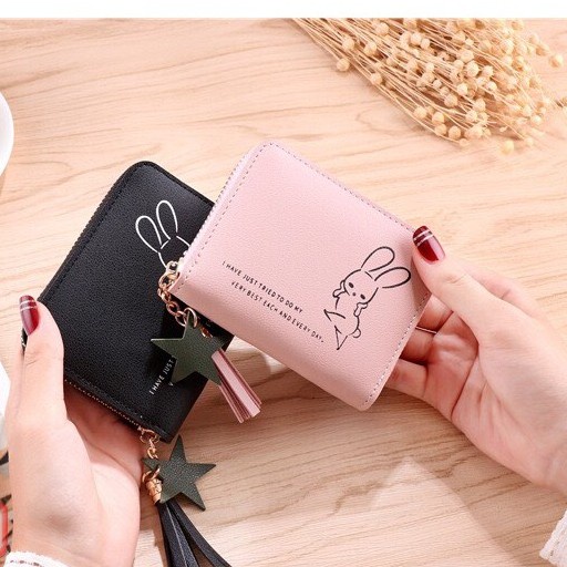 Ví Ngắn Nữ Cầm Tay CHú Thỏ I HAVE JUST TRIED Dễ Thương Siêu Hot