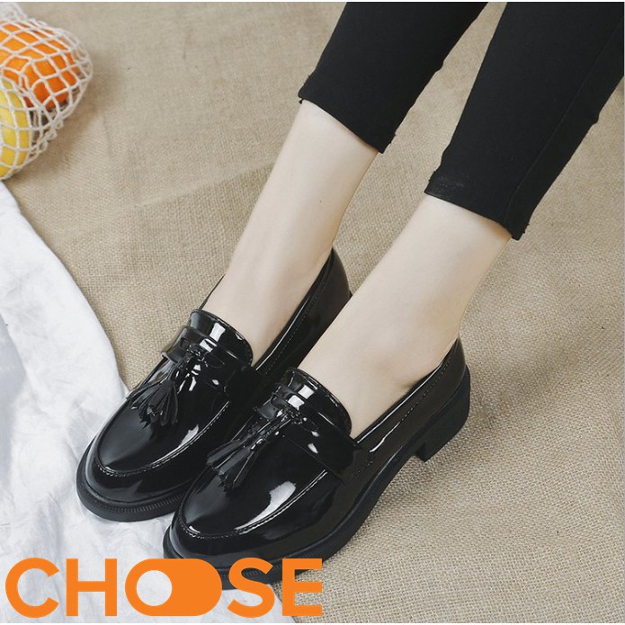Giày Nữ Da Mọi OXFORD Choose Mẫu Lười Thời Trang Nữ Gót Cao 3cm G141K | BigBuy360 - bigbuy360.vn