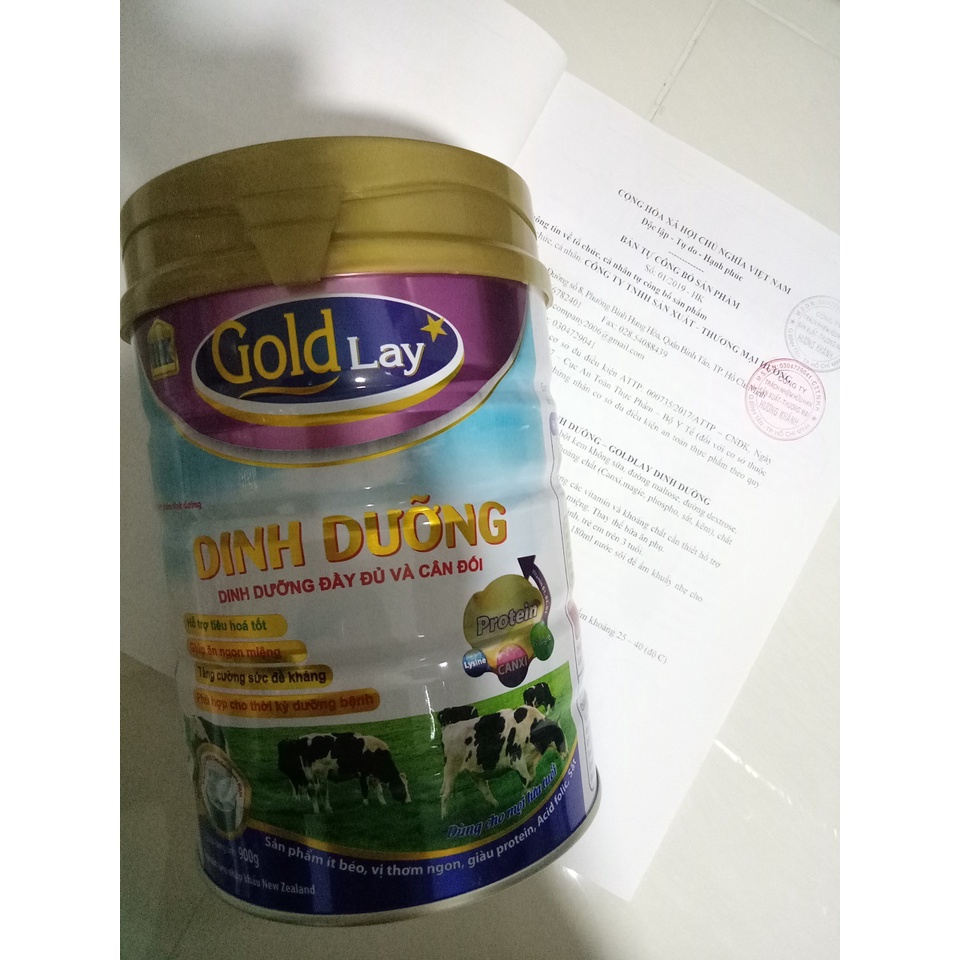 Sữa Goldlay dinh dưỡng đầy đủ và cân đối lon 900g – Tiêu hóa tốt, ăn ngon miệng, tăng cường đề kháng