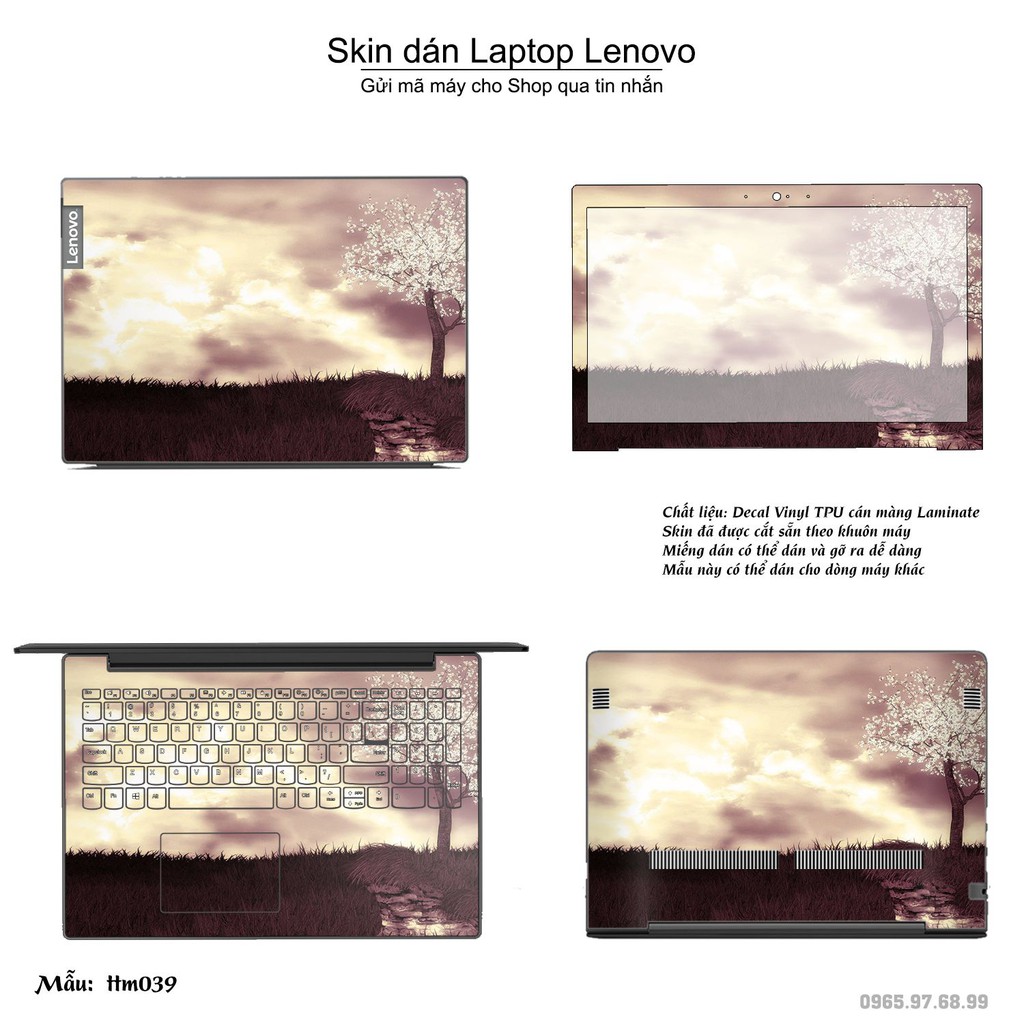 Skin dán Laptop Lenovo in hình Tranh thủy mặc _nhiều mẫu 2 (inbox mã máy cho Shop)