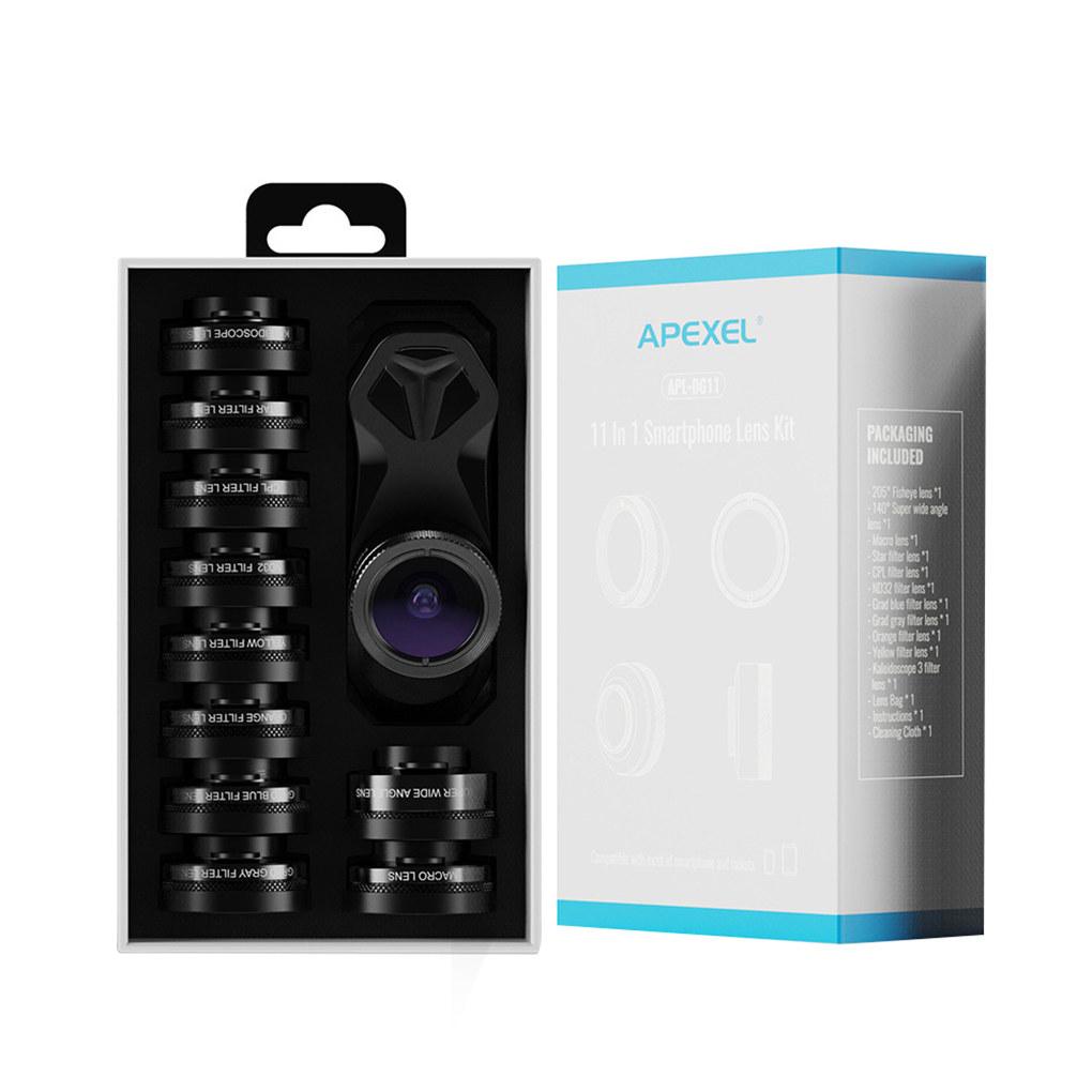 Bộ Ống Kính Apexel 11 Trong 1 Cho Điện Thoại