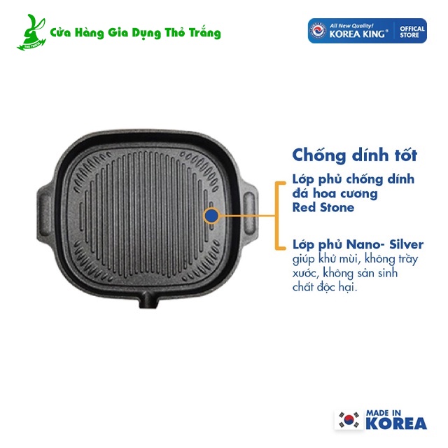 Chảo Nướng Không Dính KoreaKing KGP-32MHI