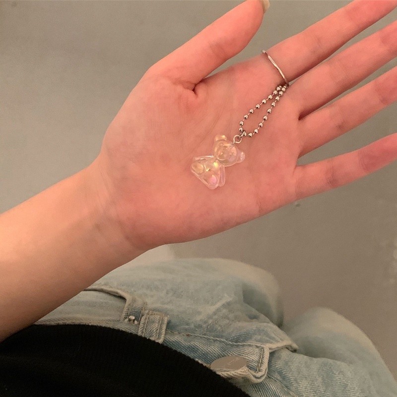 Vòng Cổ Mặt Gấu Trong Suốt Phong Cách Nhật Bản Hàn Quốc Ngọt Ngào Thời Trang Mùa Hè Cho Nữ