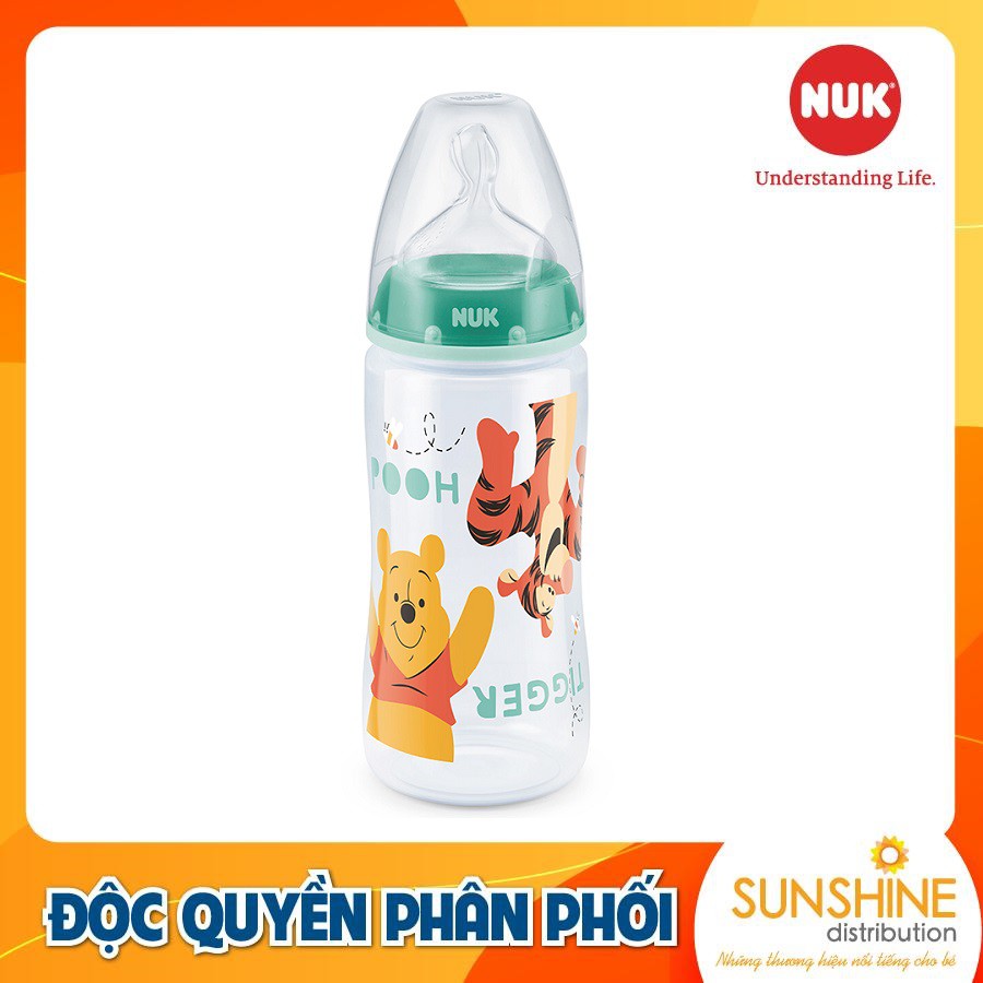 Bình sữa NUK Disney nhựa PP 150ml, 300ml núm ti Silicone S1 - M