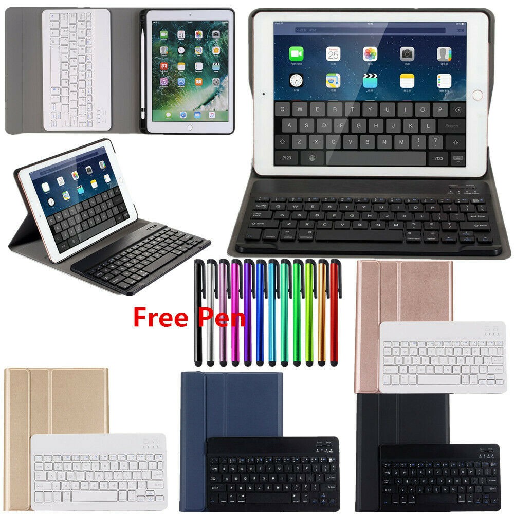 For iPad 7th Gen 10.2 2019 Wireless Bluetooth Keyboard + Flip PU Leather Stand Shockproof Case Cover | BigBuy360 - bigbuy360.vn