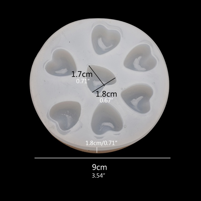 Khuôn Silicon Tạo Hình Trái Tim 3D Dùng Làm Đồ Thủ Công sa