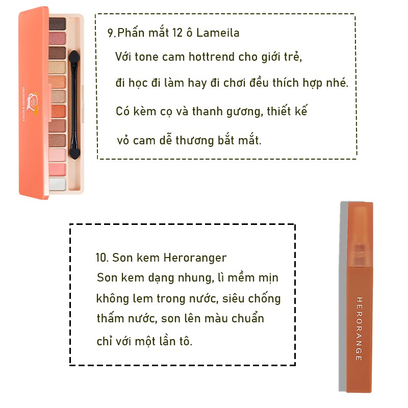 Bộ trang điểm chuyên nghiệp 10 món makeup cơ bản đầy đủ hottrend xài là đẹp Hatola | BigBuy360 - bigbuy360.vn