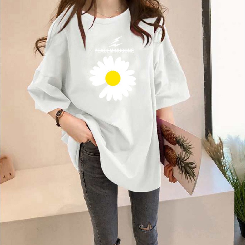 Áo Thun Nữ Tay Ngắn Dáng Rộng Phong Cách Hàn Quốc