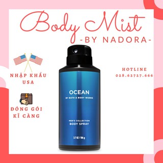 Xịt Thơm Toàn Thân Dành Cho Nam Bath And Body Works - Ocean Body Spray (104g)