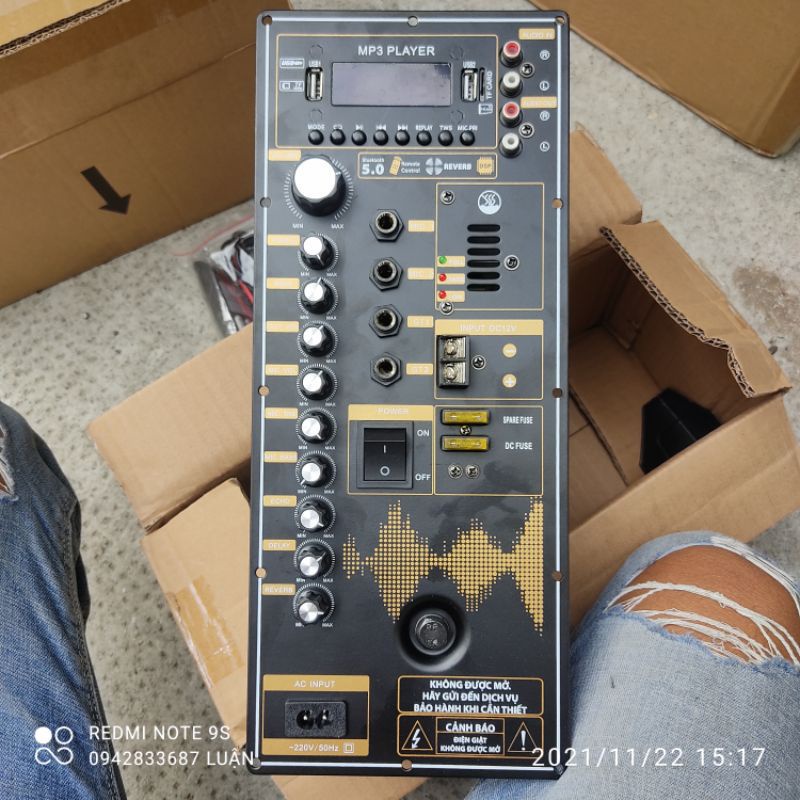 Mạch Loa Kéo Reverb V-250A 4 Tấc Đôi Kèm Micro 15 x 35