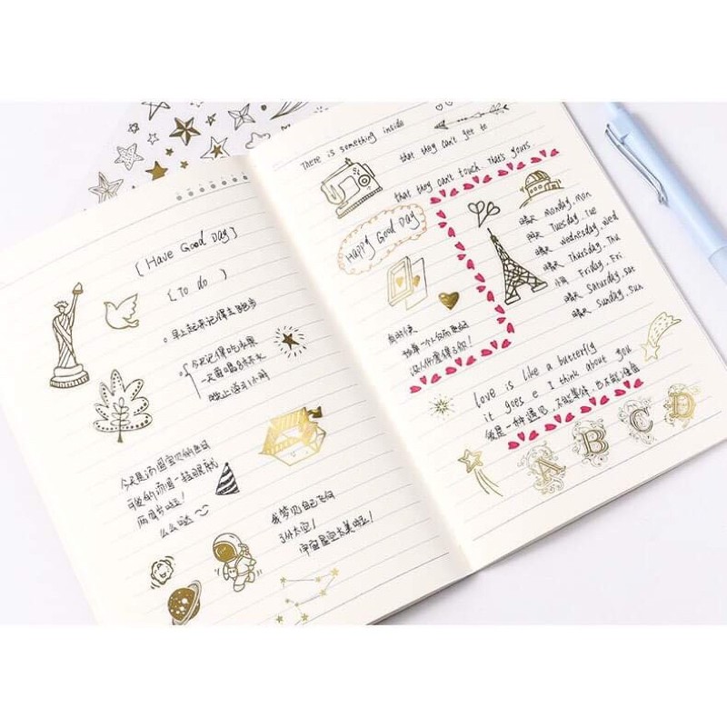 ✨Sticker mạ vàng óng anh lấp lánh