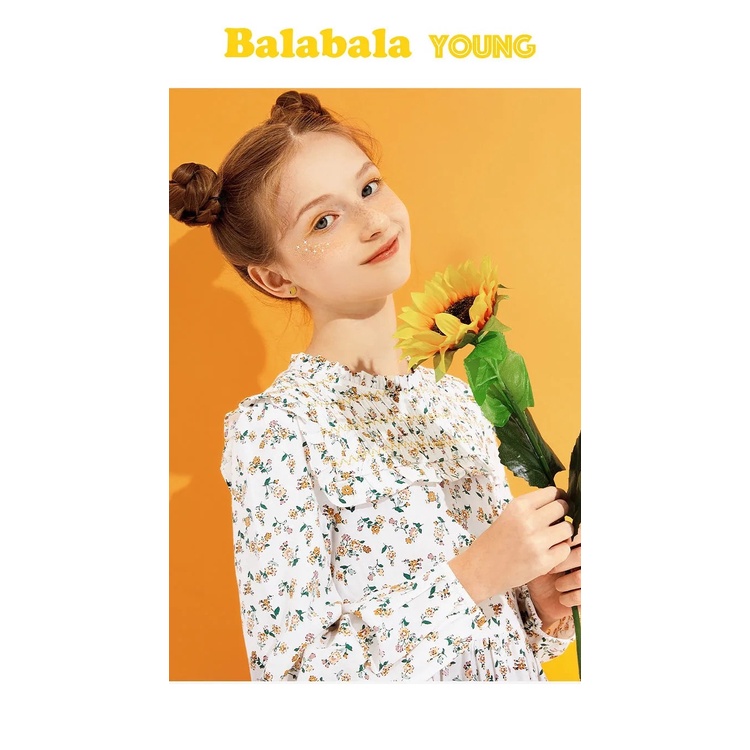 (7-17 tuổi) Váy liền thân bé gái hãng Balabala 22113200204