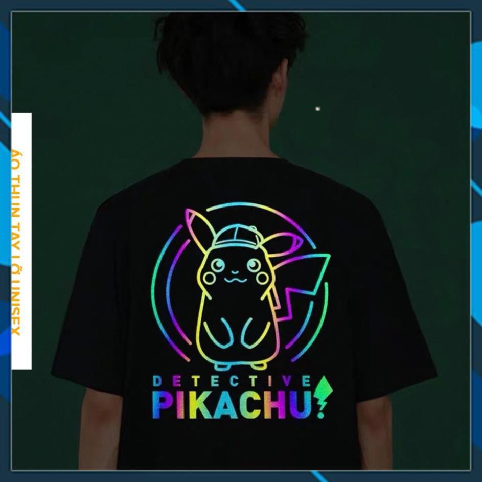DEAL HOT- Áo thun phản quang PIKACHU - Form rộng tay lỡ Unisex AOSSI