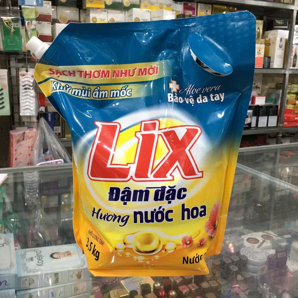 Nước giặt Lix hương nước hoa Túi 3.5Kg - Tẩy sạch cực mạnh vết bẩn