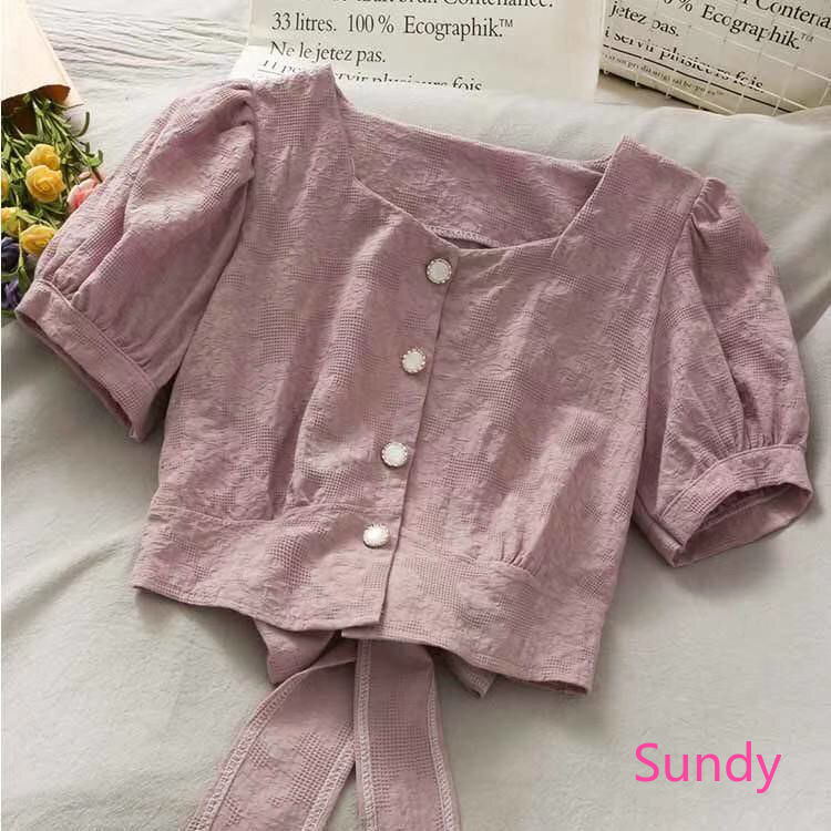 Áo sơ mi 1 hàng nút Retro mùa hè | BigBuy360 - bigbuy360.vn