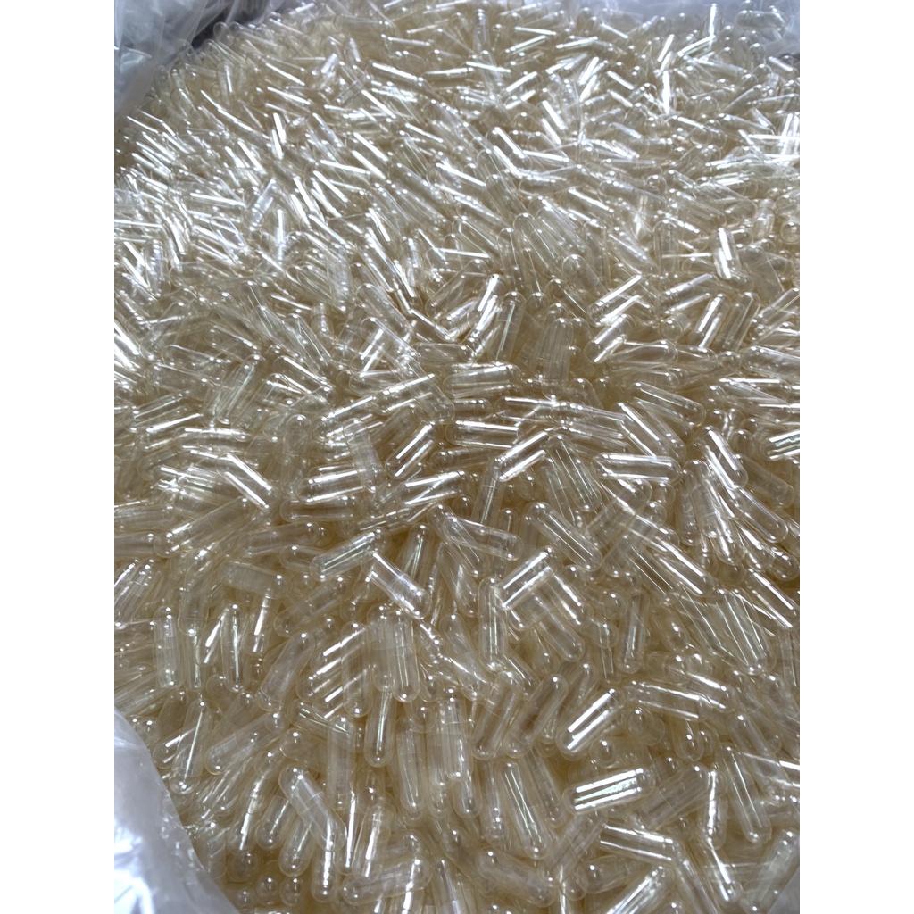 1185 Viên nang rỗng size 00#, capsule, gelatin capsule màu trong suốt