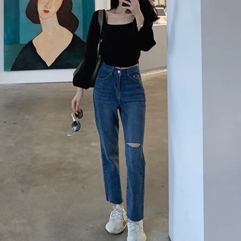 áo len tăm cổ vuông tay bồng,chất len tăm dày dặn siêu đẹp ạ | BigBuy360 - bigbuy360.vn