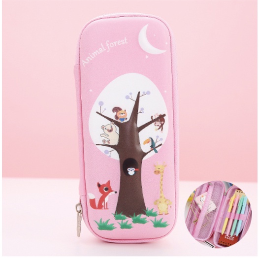 [Hàng Sẵn] Hộp đựng bút EVA + PU 2021 Sức chứa lớn Tiện Ích