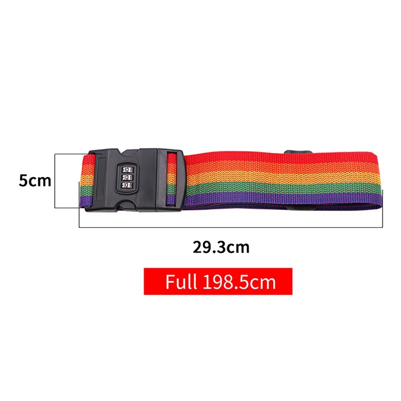 Dl Dây Đai Cố Định Hành Lý Hình Chữ Thập Có Khóa Mật Khẩu Co Giãn