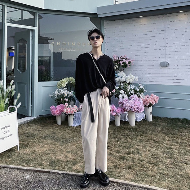 Áo Thun Tay Ngắn Cổ Chữ V Dáng Rộng Thoáng Khí Thời Trang Mùa Hè Cho Nam