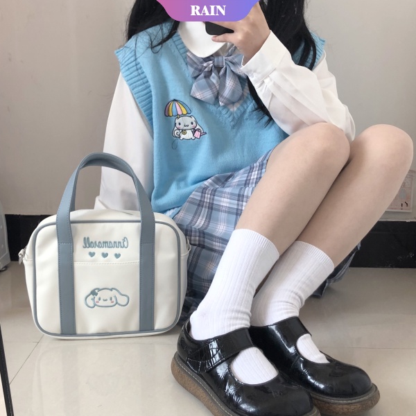 Áo Sweater Cổ Chữ V Bằng Len Hình Kuromi Cinnamoroll My Melody Sanrio Dễ Thương Cho Nữ Mùa Xuân Thu