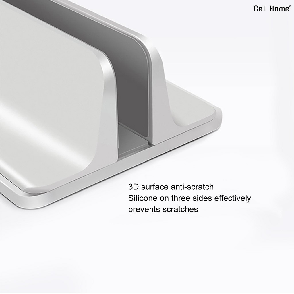 Đế dựng nhôm nguyên khối cho Macbook iPad SurFace dạng đứng giá đỡ laptop tuỳ chỉnh độ rộng