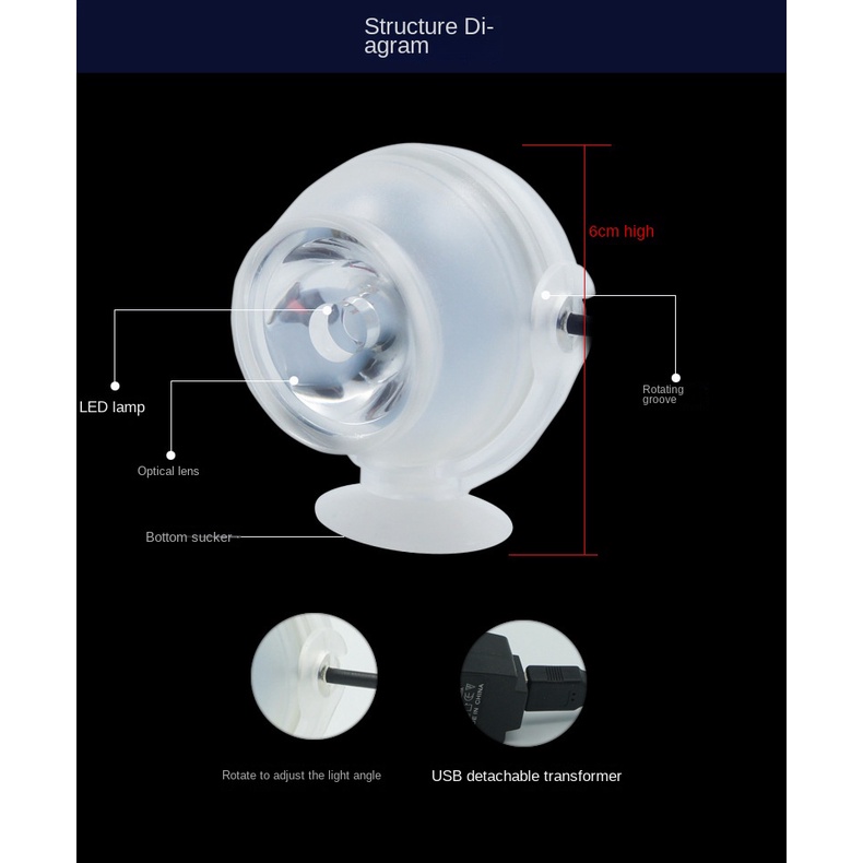 Đèn LED 5V Nhiều Màu Sắc Chống Thấm Nước Cho Bể Cá