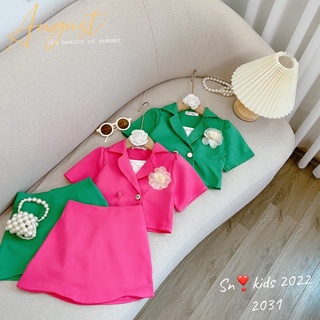 Set vest cộc 3 ct cho bé gái