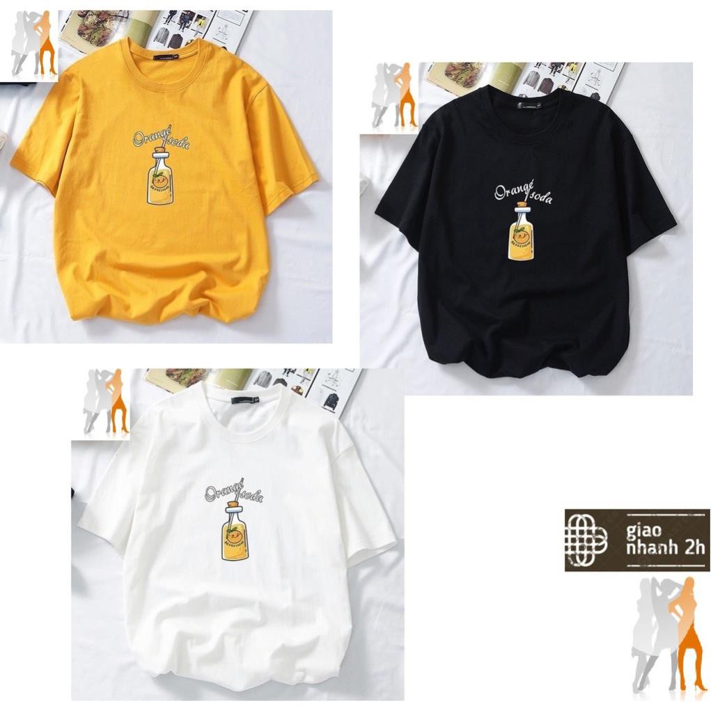 Áo thun unisex hình lọ cam Orange Juice form rộng tay lỡ - Trùm Chuyên Sỉ Thời Trang - 150620201028 ༷