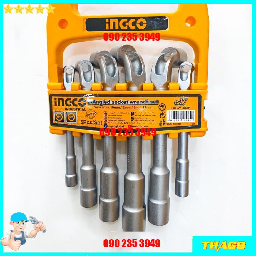 Bộ 6-9 chìa vặn góc L 7-19mm đa năng Total Ingco Bộ điếu chữ L  chìa vặn thép Cr-V chắc chắn 1234