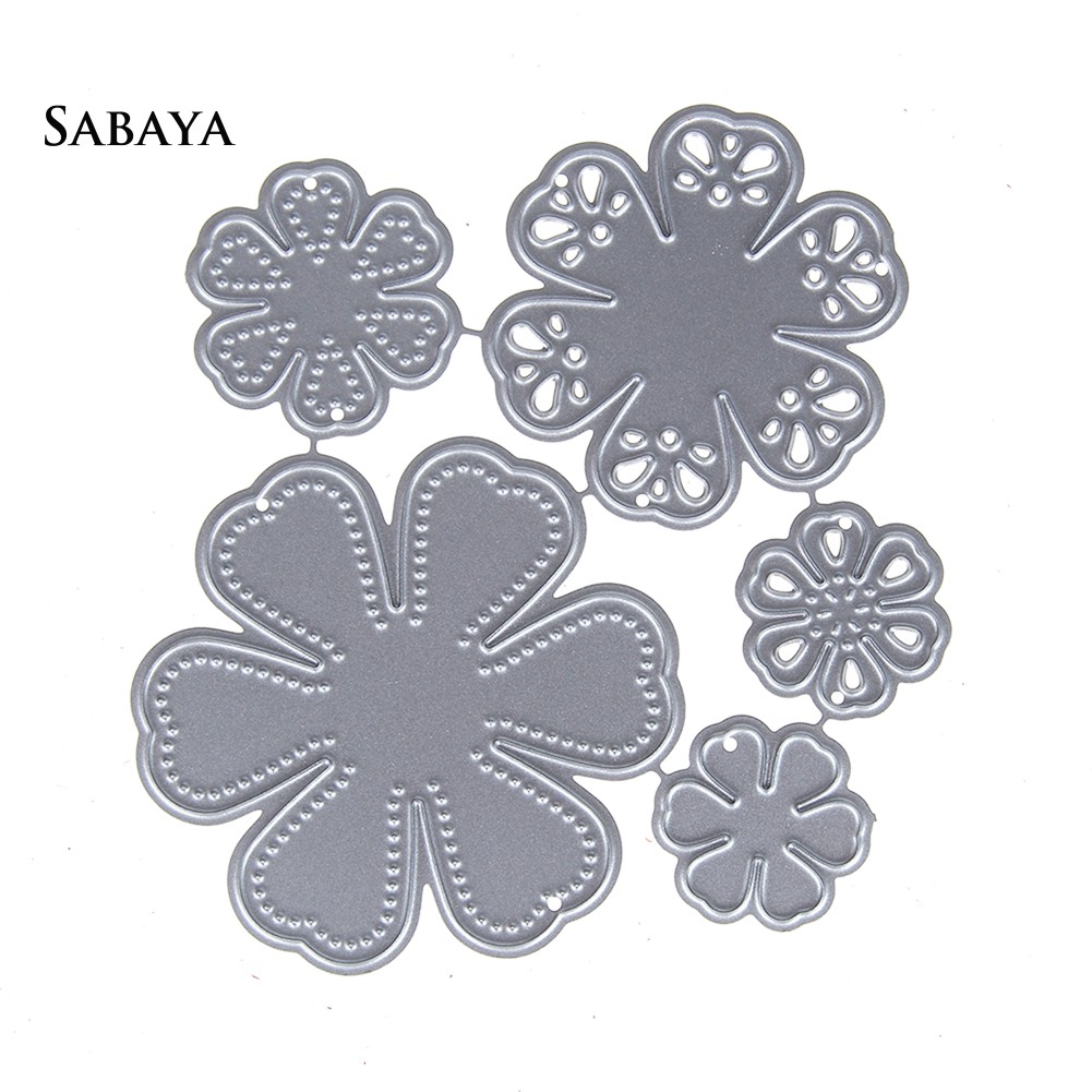 Khuôn cắt giấy họa tiết hoa 3D chất liệu kim loại trang trí scrapbook