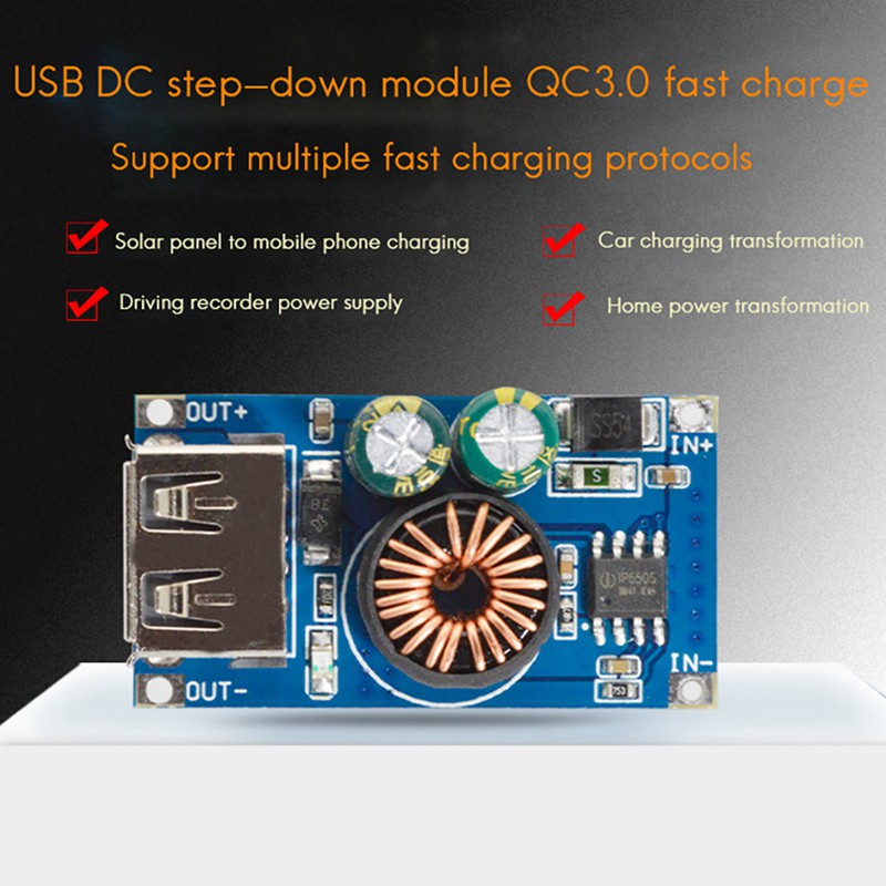 DC Mạch Sạc Nhanh Usb 12v 24v Sang Qc2.0 Qc3.0 Cho Apple Huawei Fcp