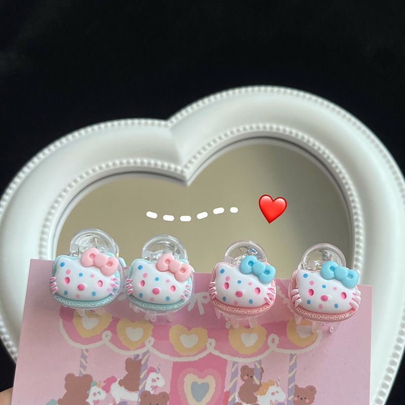 Kẹp Tóc Hình Mèo Hello Kitty Phong Cách Hàn Quốc Sáng Tạo