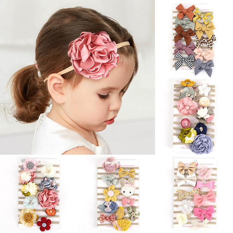 Set 10 Băng Đô Nơ Xinh Xắn Dành Cho Bé Gái