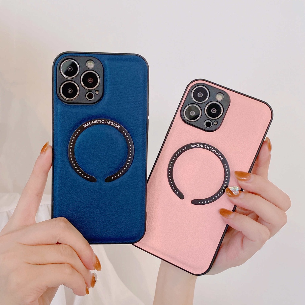 Ốp Điện Thoại Da Từ Tính Cho iPhone 14 13 pro max 12 12pro 12 pro max 7 8 plus xs / x XR xs max 11 11 pro 11 pro max 14 max 13 pro max