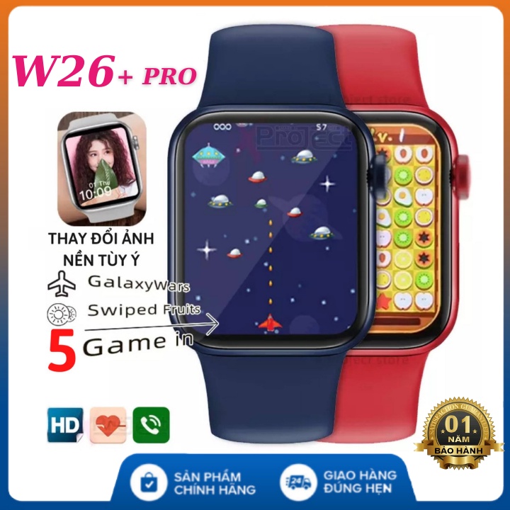 [Watch 6 New] Đồng Hồ Thông Minh W26+ pro seri 6 Tràn Viền 44mm