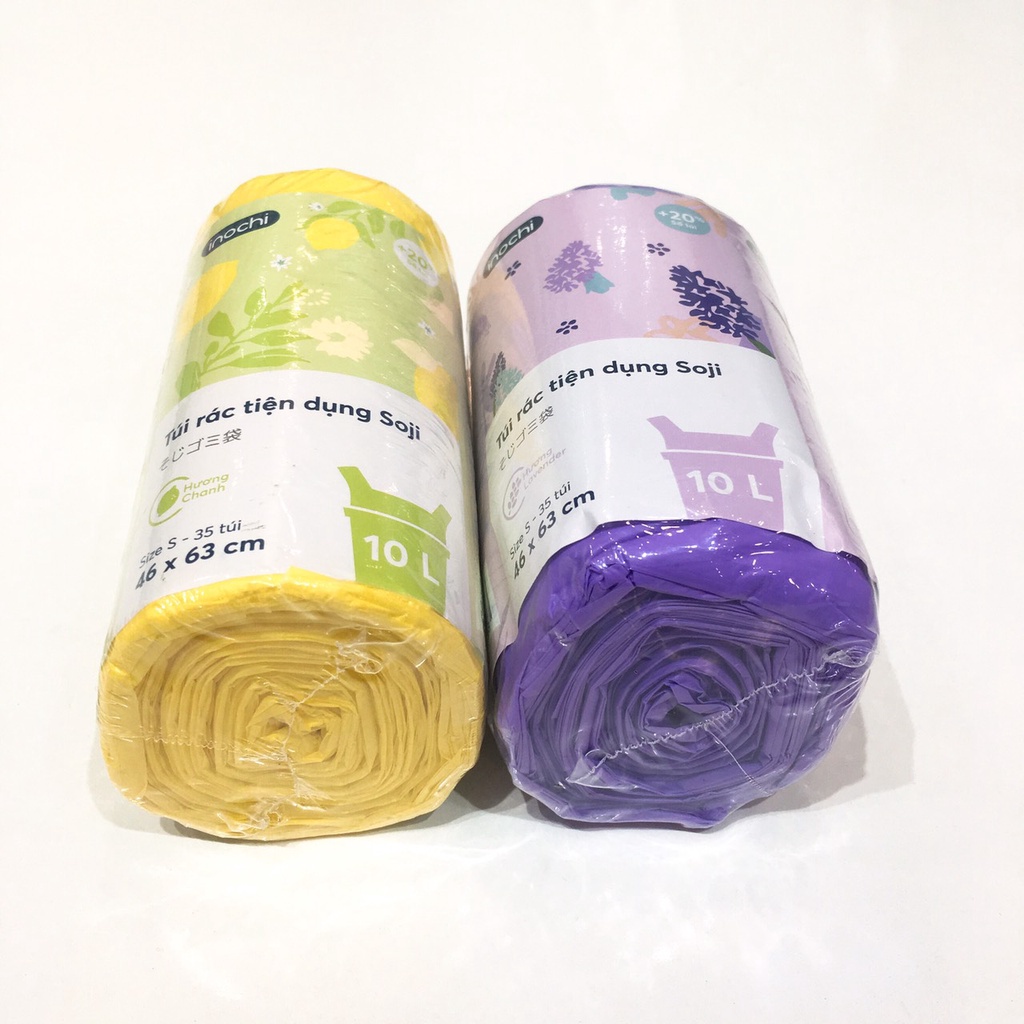 Cuộn túi rác Inochi tiện dụng (Hương chanh, Hương Lavender quyến rũ)