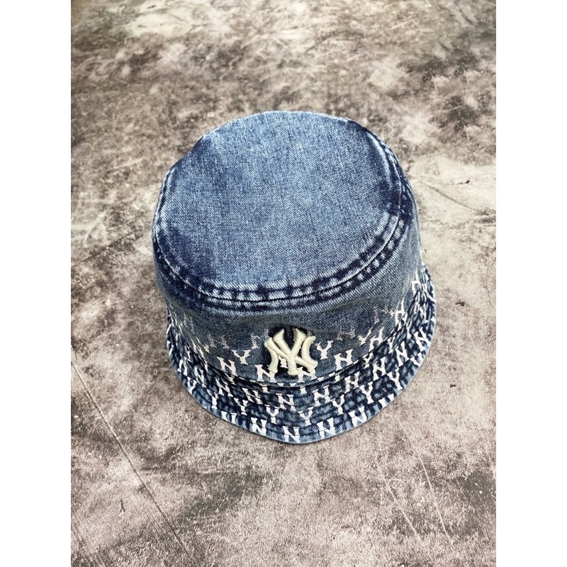 Bản Vip Nón tròn / Bucket  Jean logo thêu N..Y nam nữ hottren