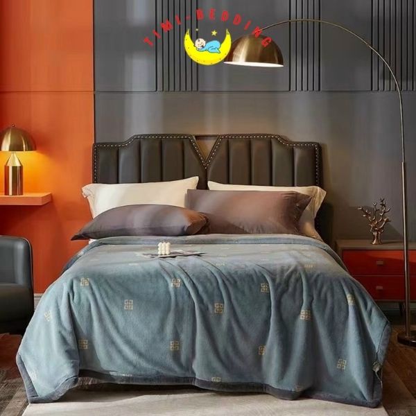 Chăn lông chồn họa tiết 4kg mềm mại, ấm áp kích thước 2x2,3m - Timibedding