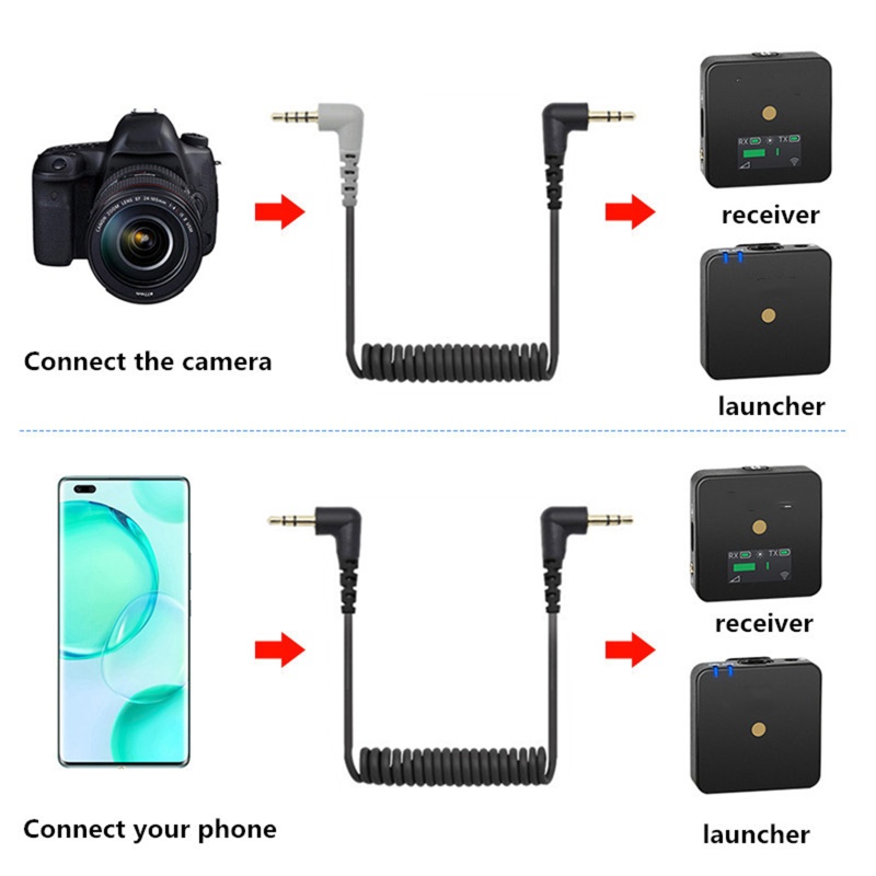 Dây Cáp Lò Xo Chuyển Đổi Micro TRS Sang TRRS 3 5mm Cho RODE SC7 SC3 Video Micro-Type