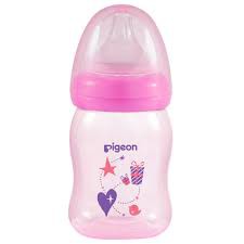 Bình sữa PP Plus họa tiết xanh hồng 160ml /240ml