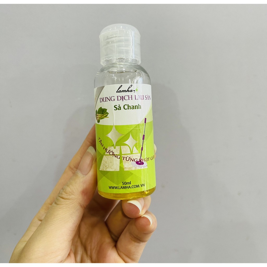 Nước lau sàn sả chanh Lam Hà sạch thơm, nhanh khô, đuổi muỗi, thư giãn 50ml Tinh Dầu 100 Shop