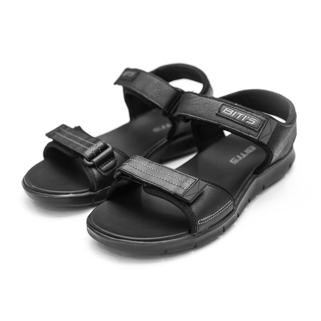 GIÀY SANDAL QUAI HẬU DA NAM DDM037900 (ĐEN)