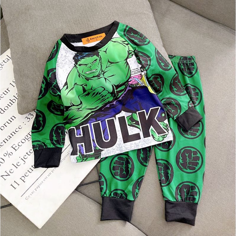 Bộ dài tay thun lạnh in 3D siêu ngầu cho bé trai , quần áo bé trai