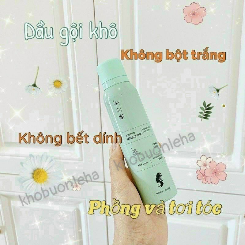 Dầu gội đầu khô , làm sạch tóc bồng bềnh, không cần nước