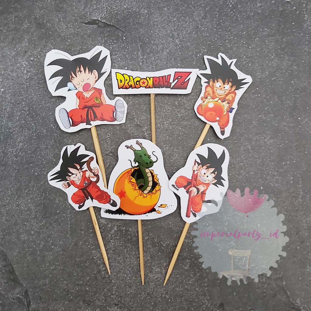 Phụ Kiện Trang Trí Bánh Kem Hình Nhân Vật Goku Trong Phim Hoạt Hình Dragon Ball