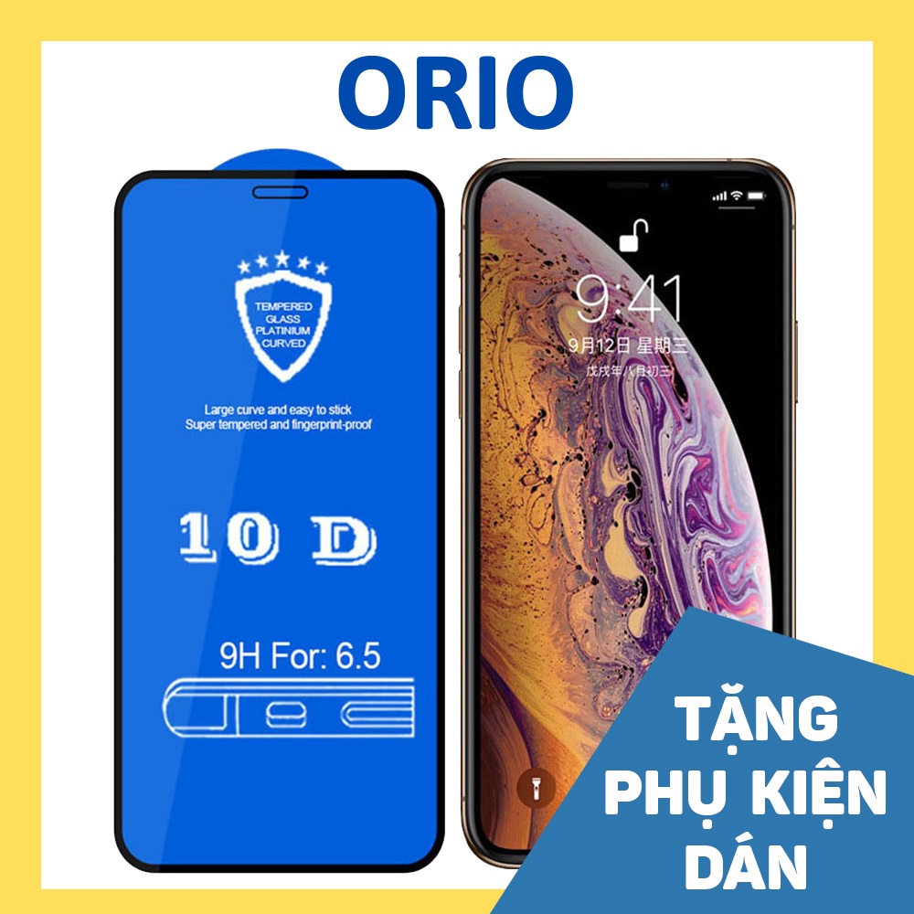 Kính cường lực iphone 10D Full màn 6/6s/6plus/6s plus/7/8/7plus/8plus/x/xs/xs max/11/12/13/pro/promax - ORIO