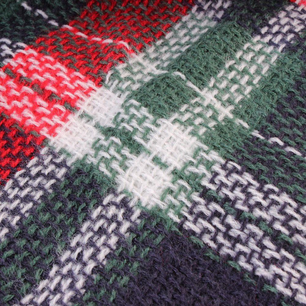 Khăn Choàng Cổ Dài Qua Gối Vải Cashmere Họa Tiết Sọc Caro Phong Cách Vintage Thời Trang Mùa Đông Cho Nữ