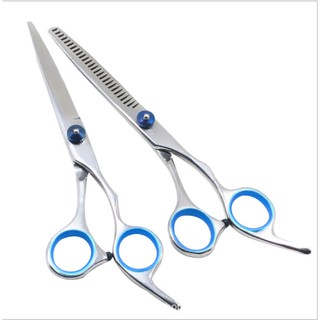 Kéo cắt và tỉa tóc 6inch chuyên nghiệp Cao cấp ( tay cầm xanh)