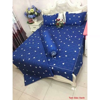 [RẺ VÔ ĐỊCH] Bộ Chăn Ga Gối Poly Chần Bông (Tặng kèm vỏ gối ôm)